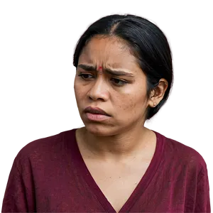 Sad Person Looking Down PNG 06122024