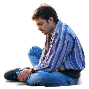 Sad Person On Bridge PNG 57