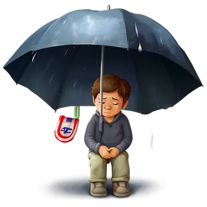 Sad Person With Dark Clouds PNG Oyb PNG