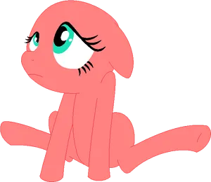 Sad Pony Base Vector PNG