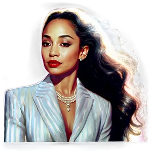 Sade's Elegant Presence PNG Tyd