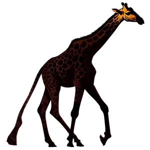 Safari Giraffe Silhouette PNG Jaj75