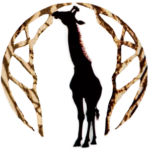 Safari Giraffe Silhouette PNG Oum66