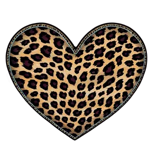 Safari Theme Leopard Heart Png Tst60 PNG image