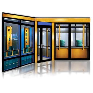 Safety Glass Door PNG Juq