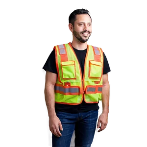 Safety Vest With Pockets Png 06282024 PNG image