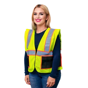 Safety Vest With Shoulder Pads PNG 23