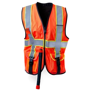 Safety Vest With Zipper PNG 3