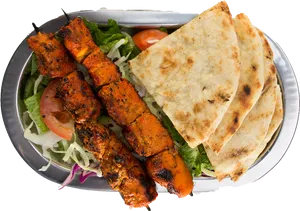 Saffron Infused Chicken Kebabs PNG image