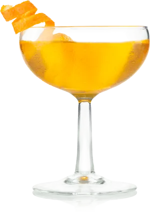 Saffron Infused Cocktail Glass PNG image