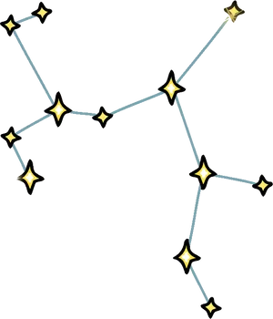 Sagittarius Constellation Art PNG image