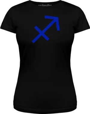 Sagittarius Symbol Black T Shirt PNG image