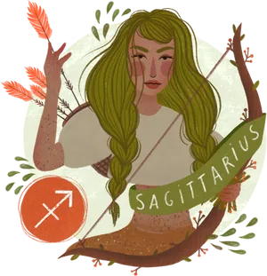 Sagittarius Zodiac Illustration PNG image