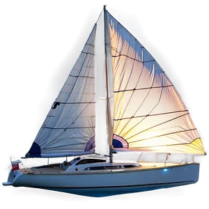 Sailboat At Dawn Light PNG Rdy PNG