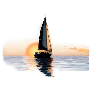 Sailboat During Golden Hour PNG 37 PNG