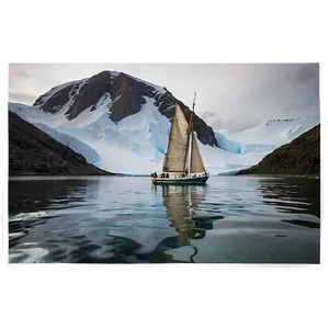 Sailboat In Arctic Waters PNG 05242024 PNG