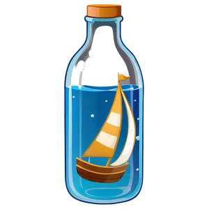 Sailboat In Bottle PNG 05242024