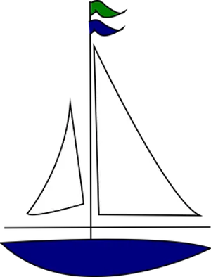 Sailboat Silhouette Graphic PNG image