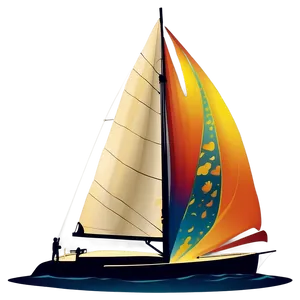 Sailboat Sunset Silhouette PNG Iwj