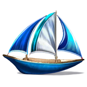 Sailboat With Blue Sails PNG Hxb11 PNG