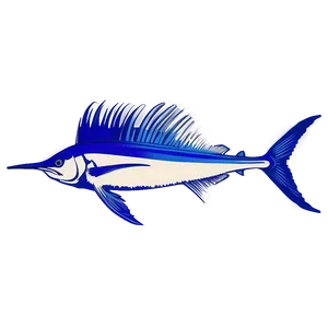 Sailfish In Deep Blue PNG Wec