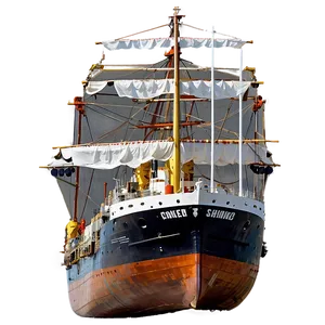 Sailing Cargo Ship PNG Tat