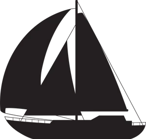 Sailing Yacht Silhouette PNG image
