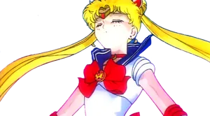 Sailor Moon Character Pouting Expression PNG image