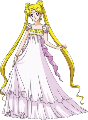 Sailor Moon Princess Serenity Elegant Pose PNG image