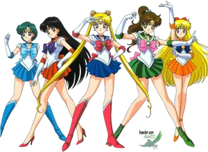 Sailor Moon Team Pose PNG image