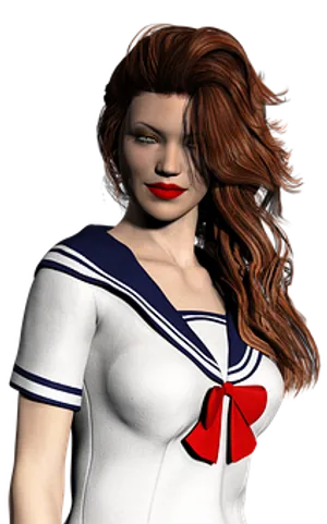 Sailor_ Style_3 D_ Rendered_ Woman