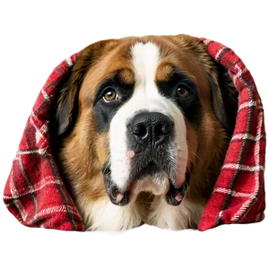 Saint Bernard In A Blanket PNG 13