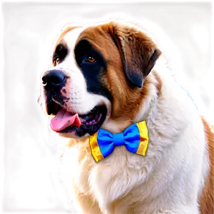 Saint Bernard In A Bowtie Png Olf45 PNG image