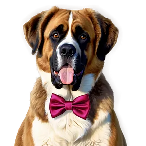 Saint Bernard In A Bowtie Png Yly PNG image