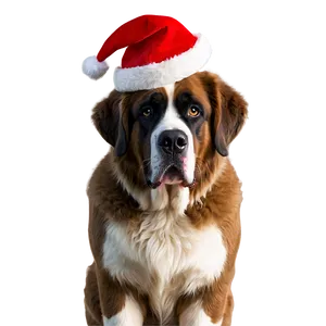 Saint Bernard In Festive Gear PNG Lyp26 PNG