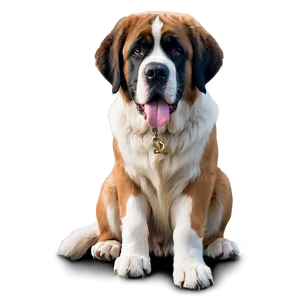 Saint Bernard With Paw Up Png Ird PNG image