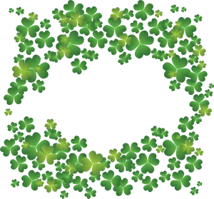 Saint Patricks Day Shamrock Frame PNG image