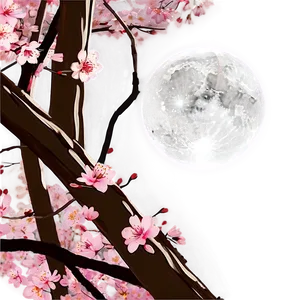 Sakura Flower Under Moonlight PNG Sbp50 PNG