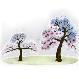 Sakura Tree At Night With Stars PNG 60 PNG