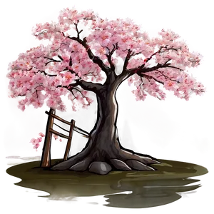 Sakura Tree By The River Png 94 PNG image