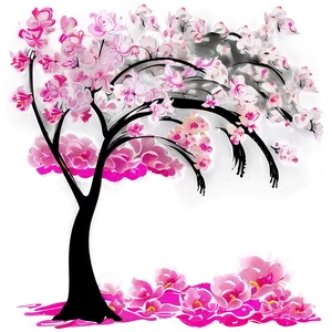 Sakura Tree In Abstract Art PNG Ull