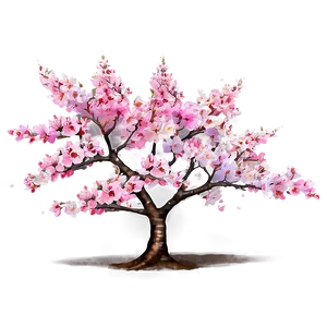 Sakura Tree In Watercolor Style PNG Qjc
