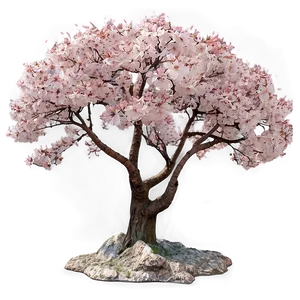 Sakura Tree Panoramic View PNG 06122024