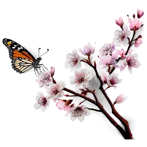 Sakura Tree With Butterfly PNG Hbi77 PNG