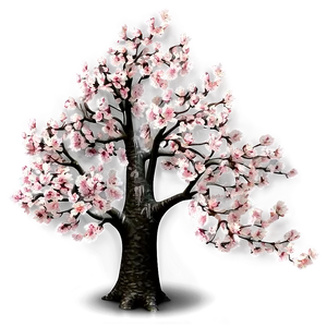 Sakura Tree With Falling Leaves PNG Dav4 PNG
