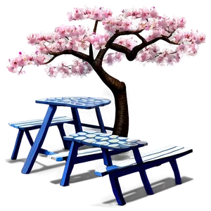 Sakura Tree With Picnic Scene PNG 06122024 PNG