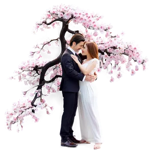 Sakura Tree With Romantic Couple Png Iyn47 PNG image