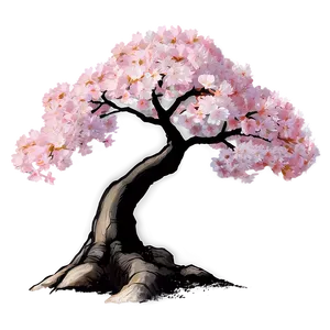 Sakura Tree With Soft Pastel Colors PNG Yye25 PNG