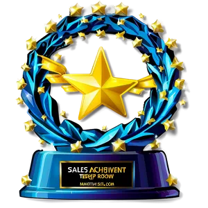 Sales Achievement Trophy Png 05042024 PNG image