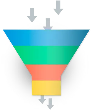 Sales Funnel Graphic PNG image